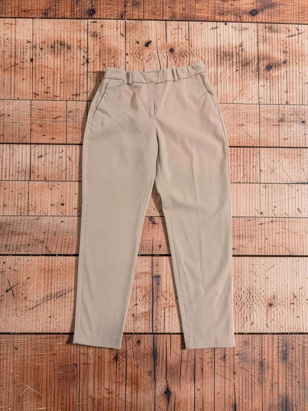 H&M Beige Ankle-length Pull-on Trousers Tennis Shoes, Flats, Wedges. Size 12